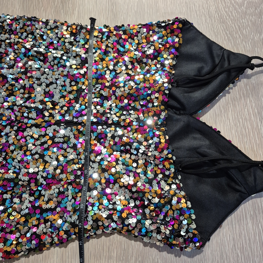 Maniju Size M Vibrant Sequin Mini Dress - Picture 12 of 14